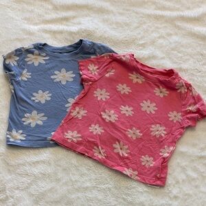 Old Navy Blue and Pink Floral Tees
